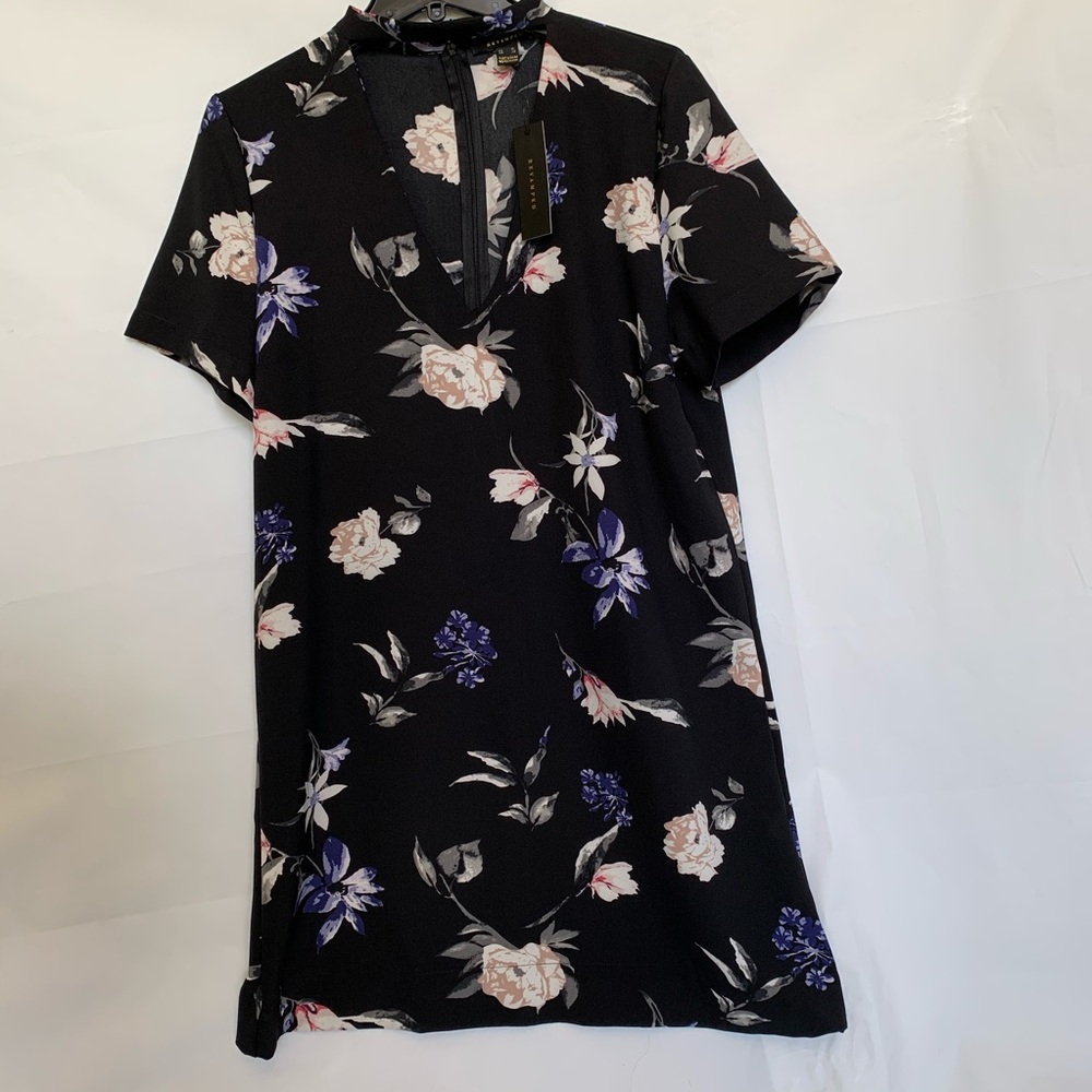 Revamped  tunic dress V Neck casual loose